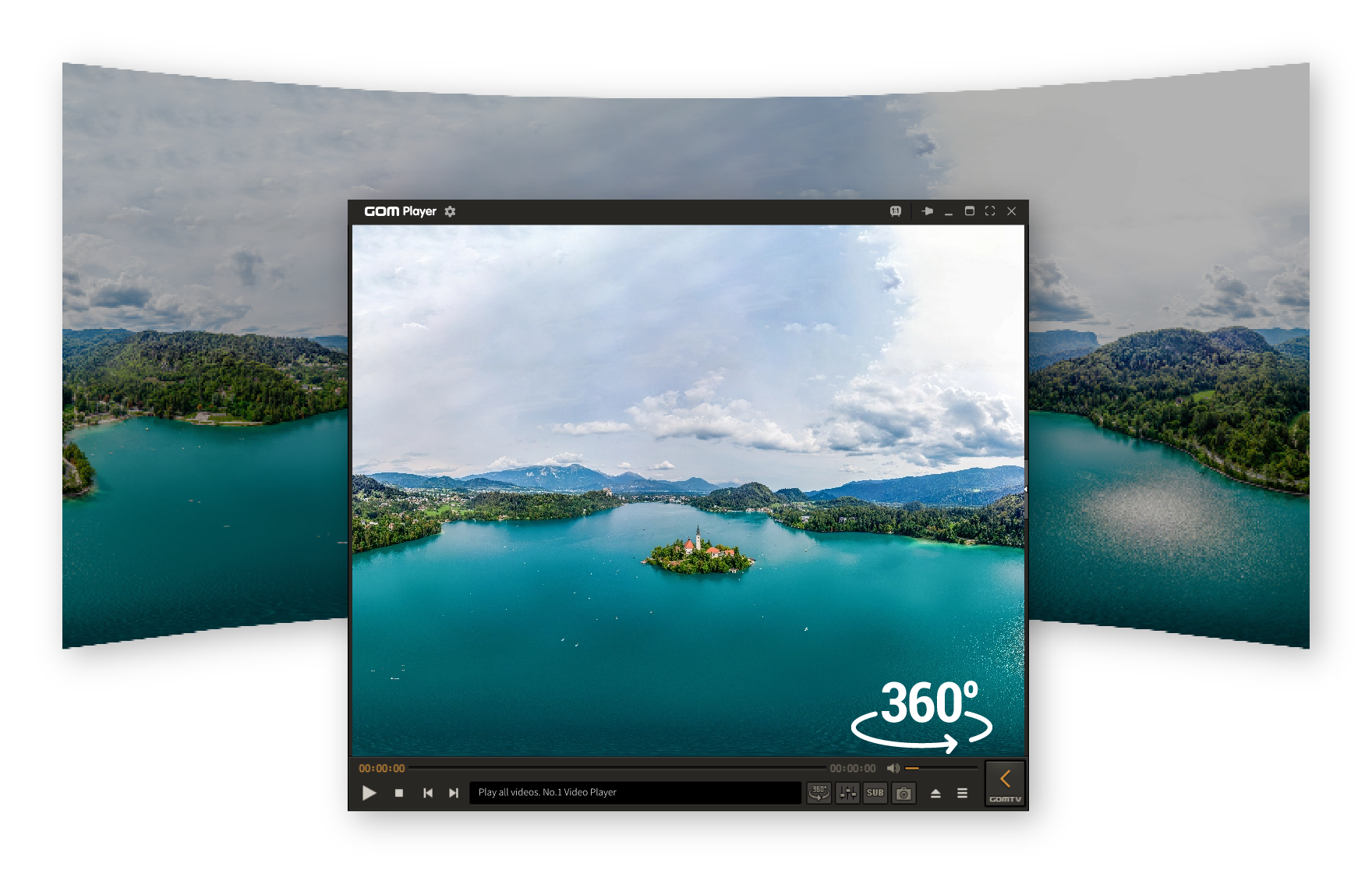 GOM Player 360-degree VR video playback feature for immersive viewing experience